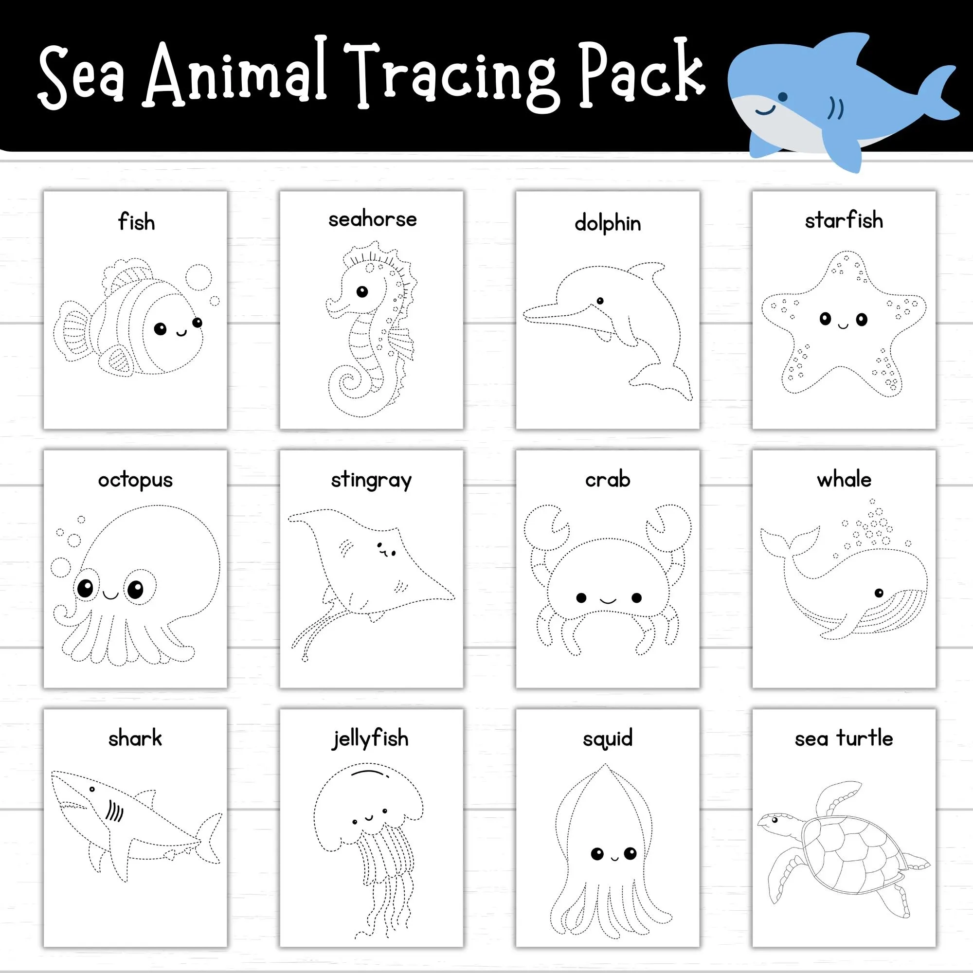 ocean animals for kids worksheets